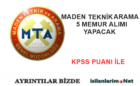 Maden Teknik Arama Memur Alımı 2015