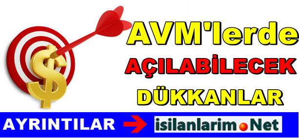 AVM'lerde Açılabilecek Dükkanlar 2015
