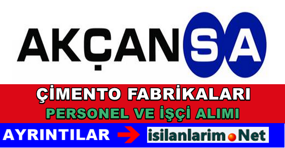 Akçansa Personel ve İşçi Alımı 2015