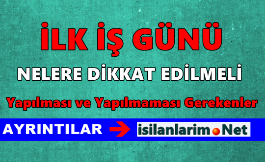 Başarılı İlk İş Günü için 2015