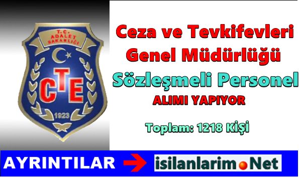 Ceza ve Tevkifevleri Genel Müdürlüğü Sözleşmeli Personel Alımı 2015