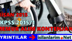 EKPSS 2015/1 Nisan 2015 Kontenjanları Ne Kadar Olacak