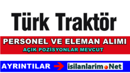 Türk Traktör İş Başvurusu – Personel Alımı 2015
