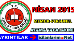 Adalet Bakanlığı Nisan 2015 Atama Yapacak Mı