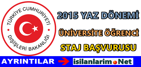 Dışişleri Bakanlığı Stajyer Alımı