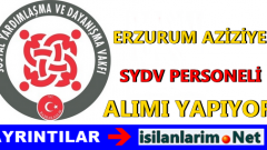 Erzurum Aziziye SYDV Elemanı Alımı Başvurusu 2015