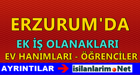 Erzurumda Evde Ek İş Olanakları