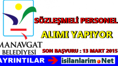 Manavgat Belediyesi Sözleşmeli Personel Alımı 2015