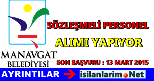 Manavgat Belediyesi Personel Alımı