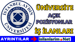 İstanbul Aydın Üniversitesi Personel Alımı 2015