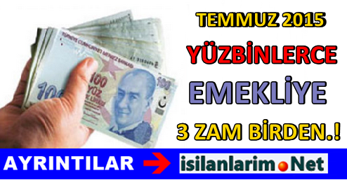 Emekliye 3 Zam