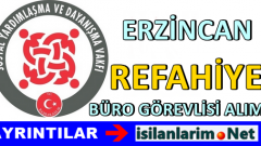 Erzincan Refahiye SYDV Büro Görevlisi Alımı 2015