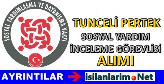 Tunceli Pertek SYDV İlanı