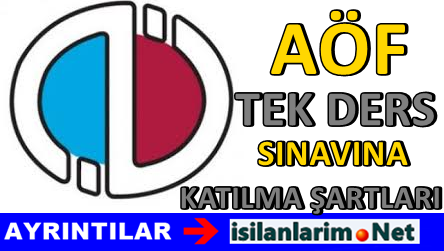 AÖF Tek Ders Sınavları