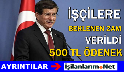 Başbakandan İşçilere Müjde