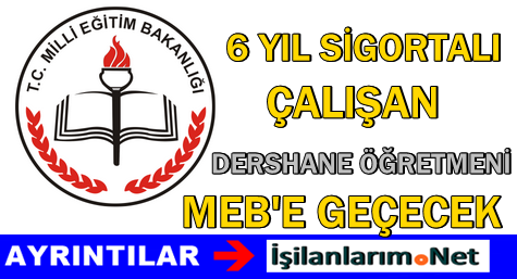Dershane Öğretmeni MEB'e Geçiş