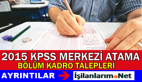 KPSS 2015 Merkezi Atama