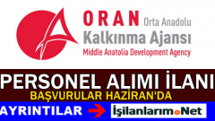 Orta Anadolu Kalkınma Ajansı Personel Alımı İlanı