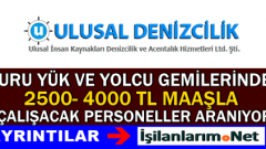 Ulusal Denizcilik Gemilere Personel Eleman Alımı 2015