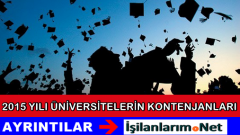2015 Yılı Üniversite Kontenjan Sayıları Belli Oldu