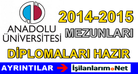 AÖF 2014-2015 Diplomaları