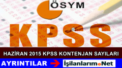 2015 Haziran KPSS Atama Kontenjanları Ne Kadar