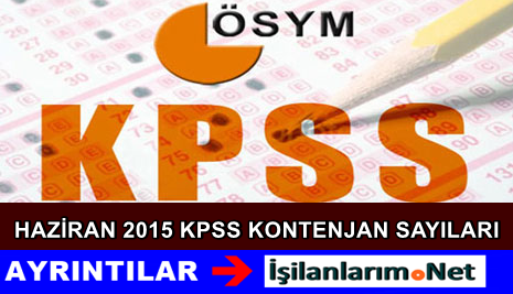 Haziran 2015 KPSS Kadro