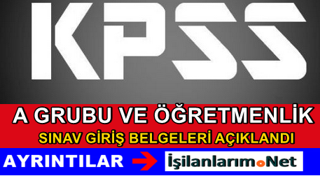 KPSS Öğretmenlik ve A Grubu 2015