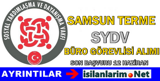 Samsun TERME SYDV İş İlanı