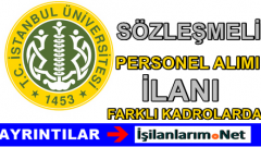 İstanbul Üniversitesi Sözleşmeli Hemşire Personel Alımı