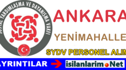 SYDV Ankara Yenimahalle Personel Alımı İş İlanı 2015