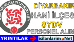 SYDV Diyarbakır Hani İlçe Personel Alımı İlanı 2015