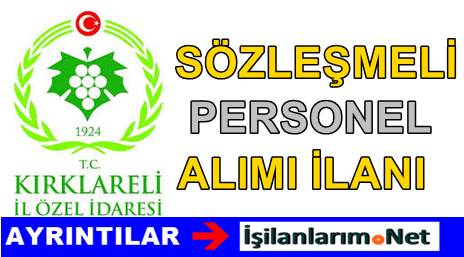Kırklareli İl Özel İdaresi İş İlanı 2015