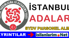 SYDV İstanbul Adalar Personel Alımı İlanı Başvurusu 2015