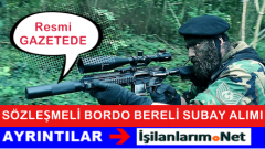 TSK Sözleşmeli Bordo Bereli Subay ve Astsubay Alımı 2015