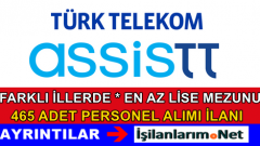 Türk Telekom AssisTT 465 Adet Personel Alımı İlanı 2015