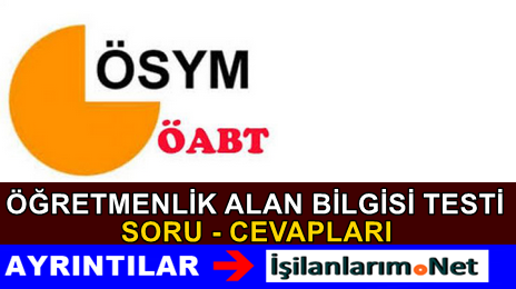 ÖSYM ÖABT Soru Cevapları 2015