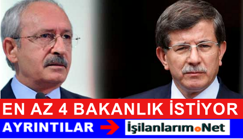 4 Bakanlık İstiyor
