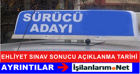 Ehliyet 29 Ağustos Sınav Sonuçları
