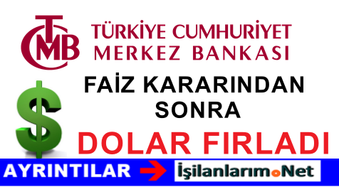 Merkez Bankası Faizi Dolar