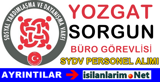 SYDV Yozgat Sorgun İş İlanı 2015
