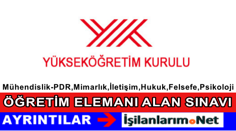 YÖK 7 Farklı Bölümde Alan Sınavı Yapacak