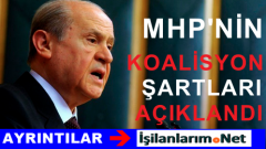 MHP Koalisyon İçin 4 Maddelik Şartlarını Açıkladı