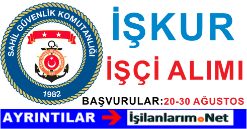 sahil güvenlik mersin işkur işçi alımı
