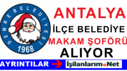 Antalya Demre Belediye Başkanlığına Sürekli İşçi Alımı İlanı
