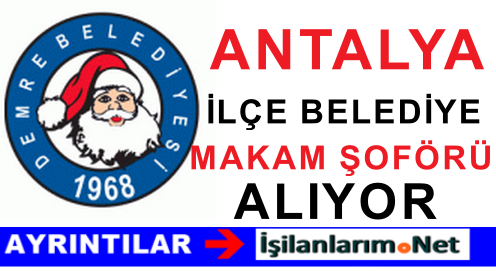 ANTALYA DEMRE BELEDİYE İLANI