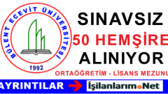 BEÜ Bülent Ecevit Üniversitesi Sınavsız 50 Hemşire Alımı İlanı