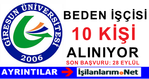 GİRESUN ÜNİVERSİTESİ İŞÇİ ALIMI
