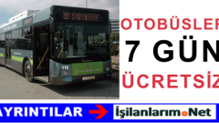 Kocaeli’de Otobüsler 21-27 Eylül Arasında Ücretsiz Çalışacak