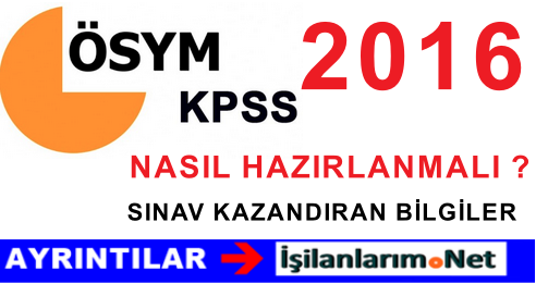 KPSS 2016 NASIL HAZIRLANMALI